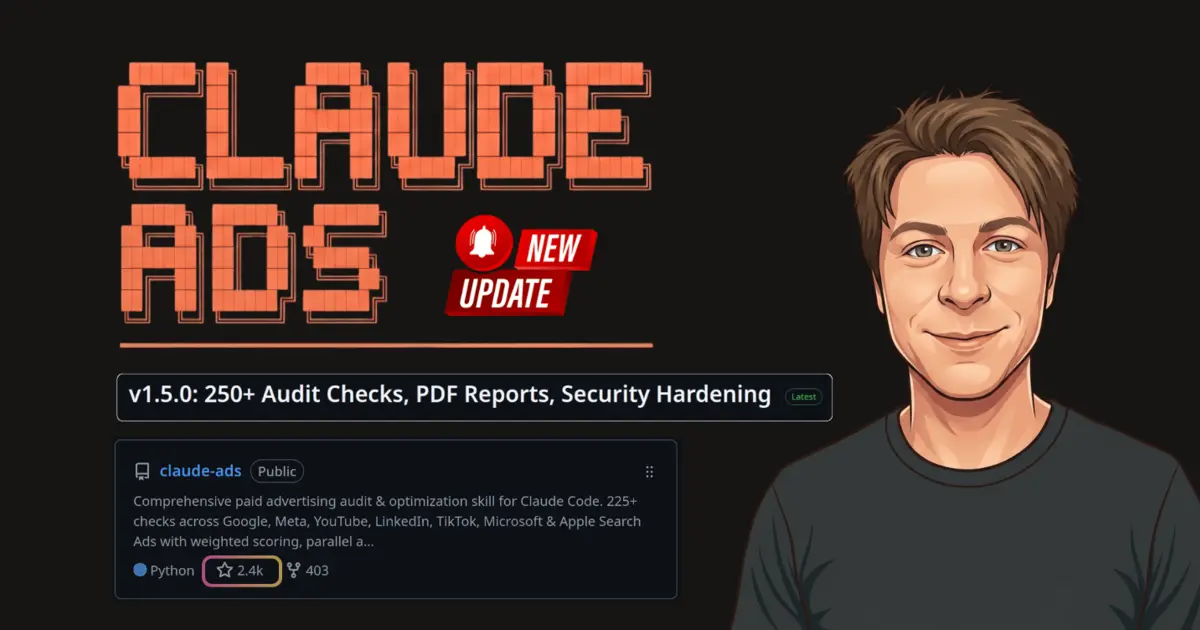 claude-ads v1.5: 250+ Ad Audit Checks Across 7 Platforms