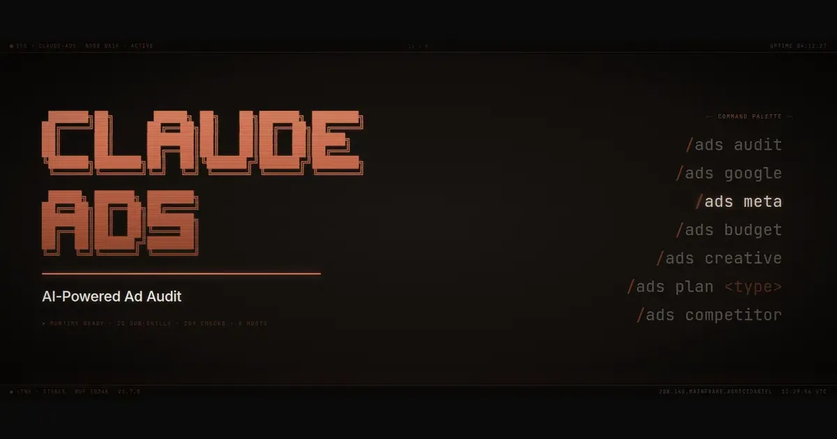 claude-ads v1.7.1: SSS+ Polish, Animated Banner, 10 Citations Verified